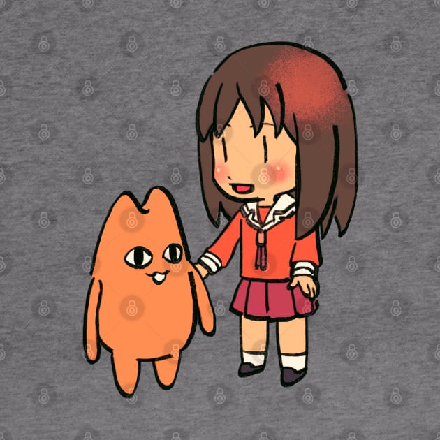 I draw chibi osaka and chiyo chan's dad (front ver.) / azumanga daioh by mudwizard